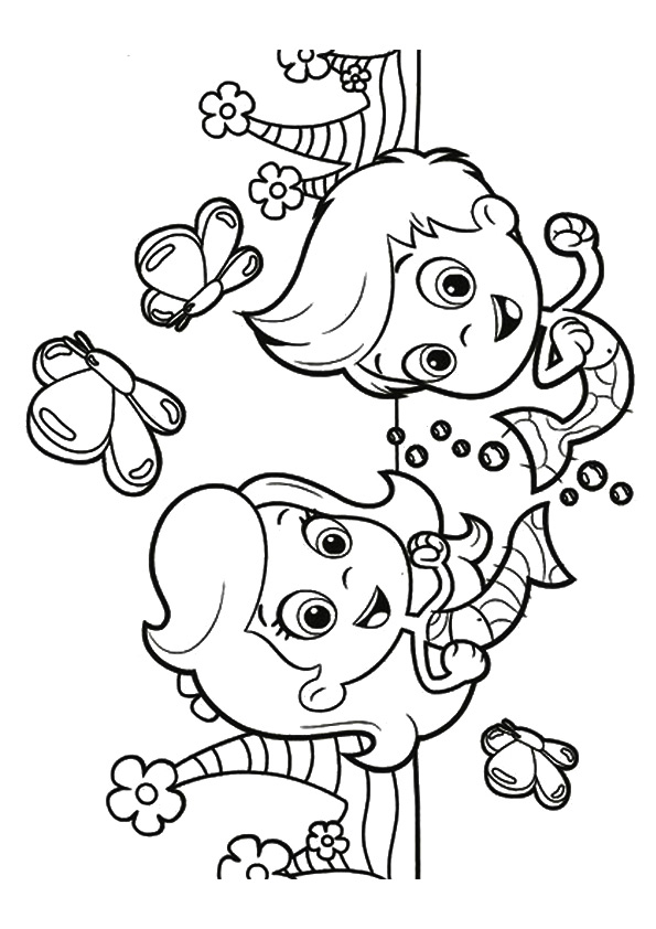 Plansa de colorat cu Bubble Guppies 81 85